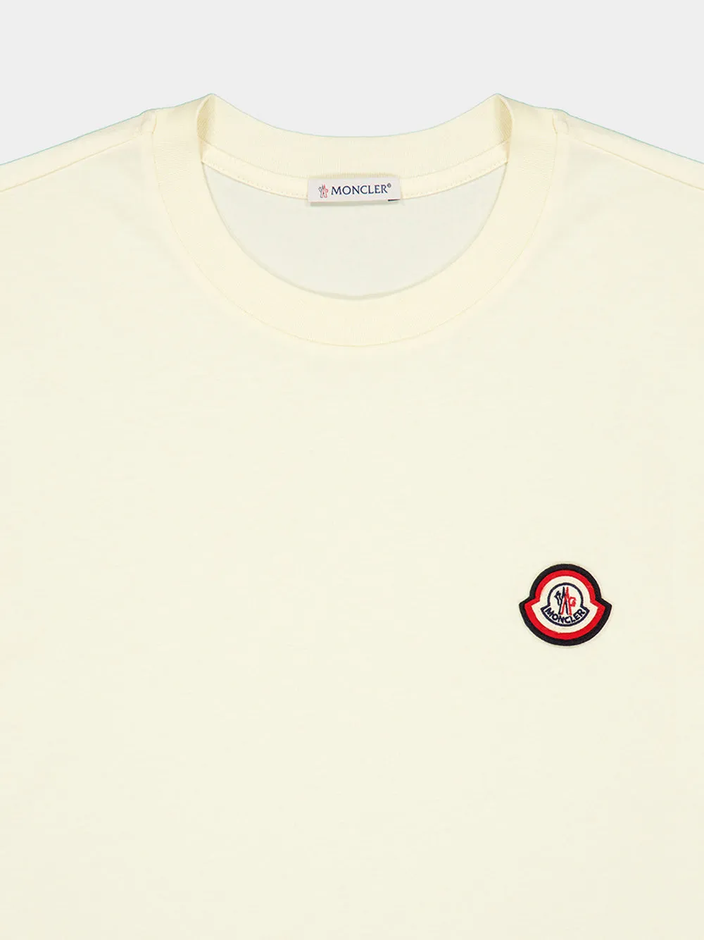 Ivory Cotton Jersey Logo T-Shirt sold by Fashion Clinic product image thumbnail 5