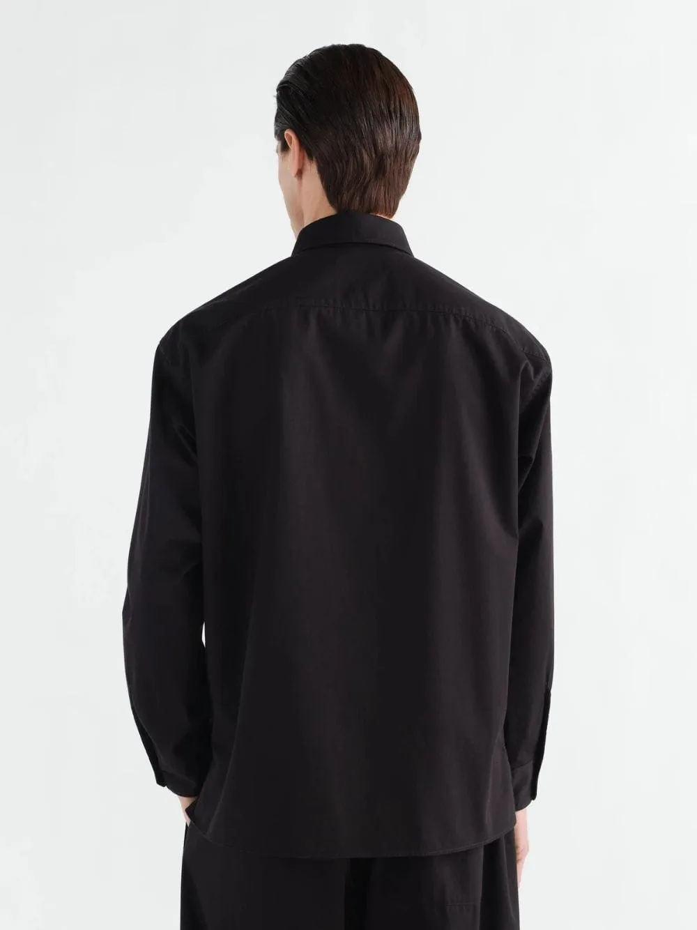 Black Light Cotton Twill Two-Pocket Shirt sold by Fashion Clinic product image thumbnail 3