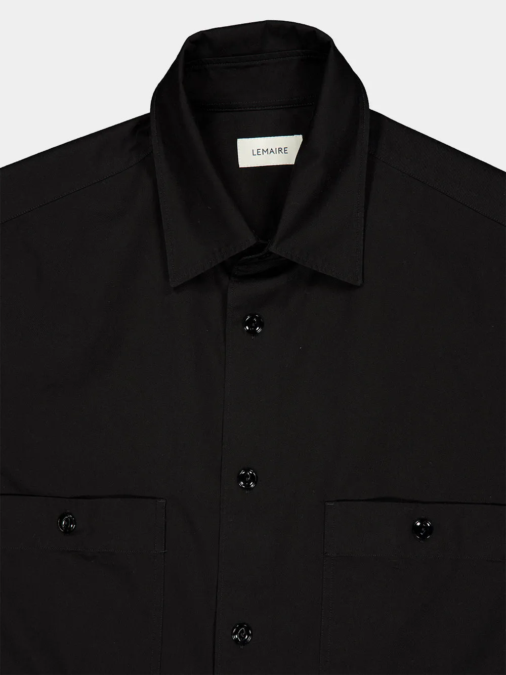 Black Light Cotton Twill Two-Pocket Shirt sold by Fashion Clinic product image thumbnail 5
