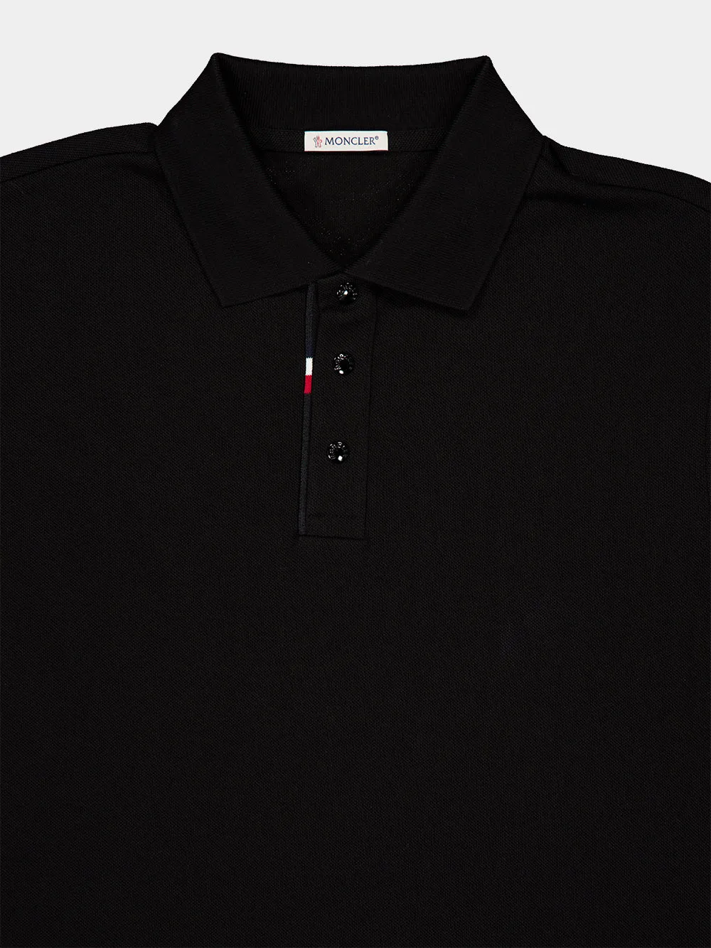 Black Logo Cotton Piquet Polo Shirt sold by Fashion Clinic product image thumbnail 5