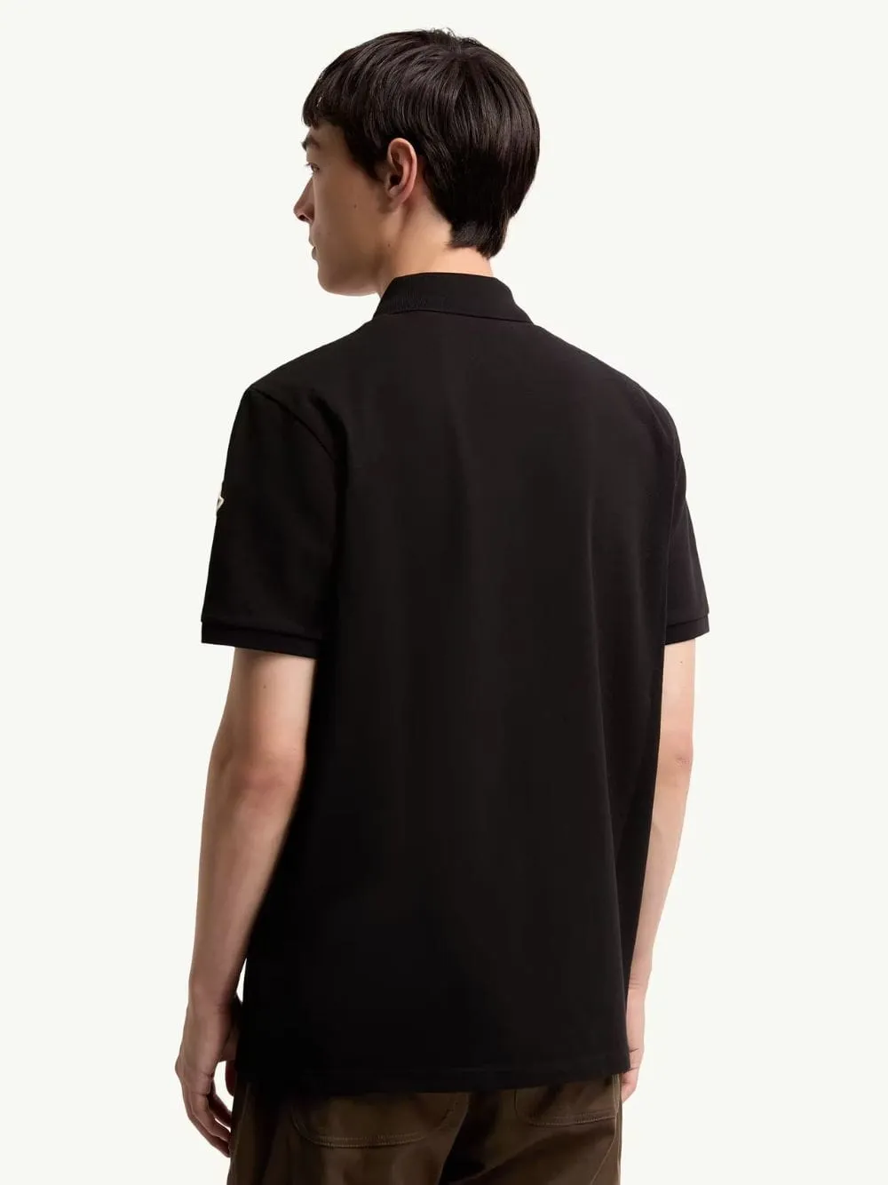 Black Logo Cotton Piquet Polo Shirt sold by Fashion Clinic product image thumbnail 3