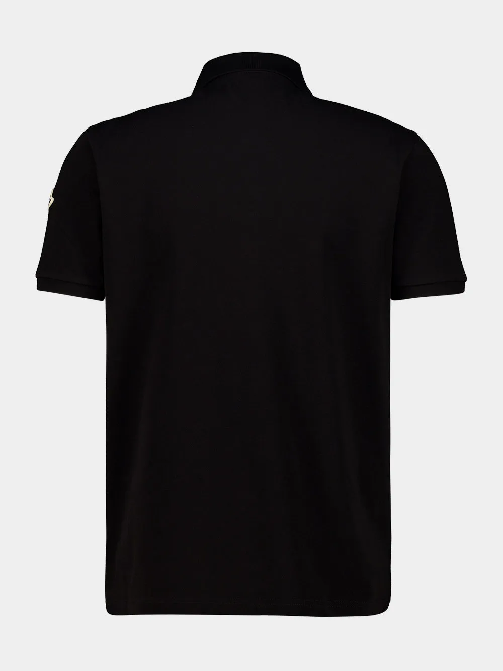 Black Logo Cotton Piquet Polo Shirt sold by Fashion Clinic product image thumbnail 4
