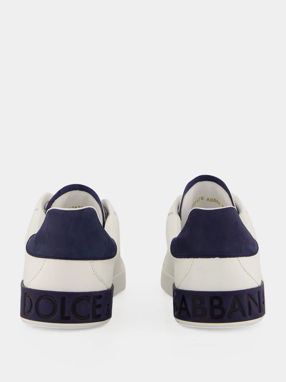 White and Blue Calf Leather Low-Top Sneakers sold by Fashion Clinic product image thumbnail 5