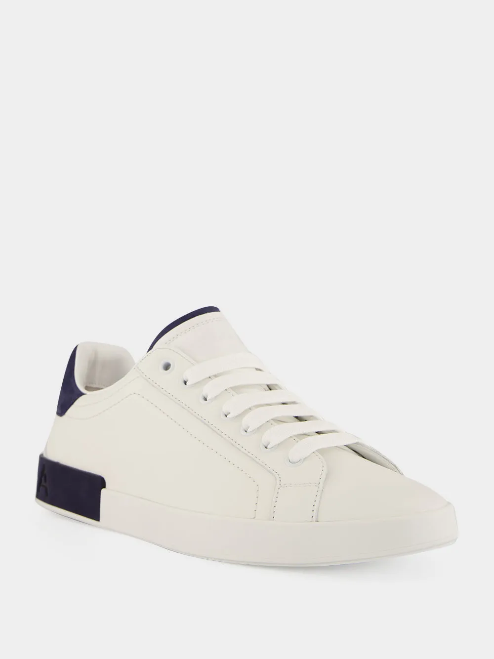 White and Blue Calf Leather Low-Top Sneakers sold by Fashion Clinic product image thumbnail 2