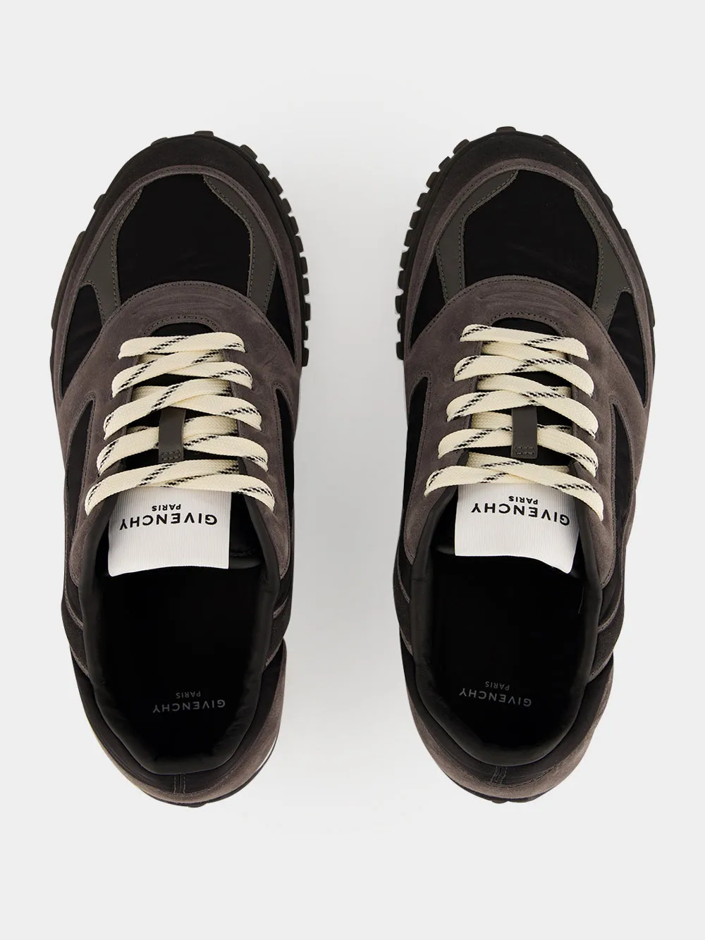 Grey and Black Glide Nylon Suede Sneakers sold by Fashion Clinic product image thumbnail 5