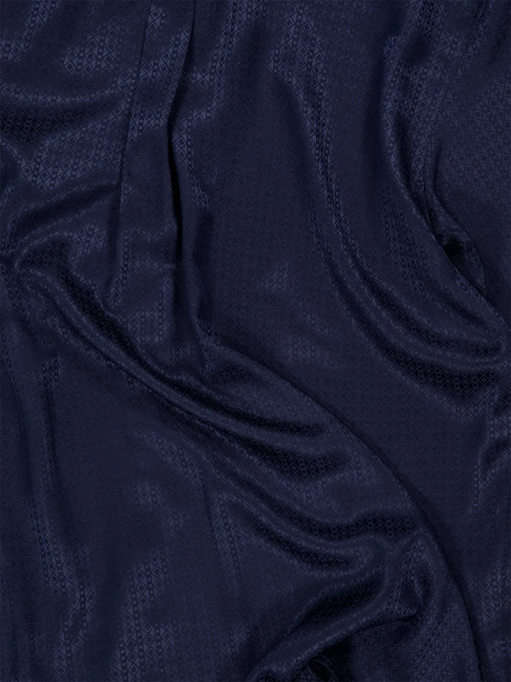 Prussian Blue Diamond Silk Jacquard Shirt sold by Fashion Clinic product image thumbnail 5