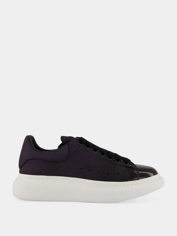 Indigo Blue Oversized Suede Sneakers made by Alexander McQueen