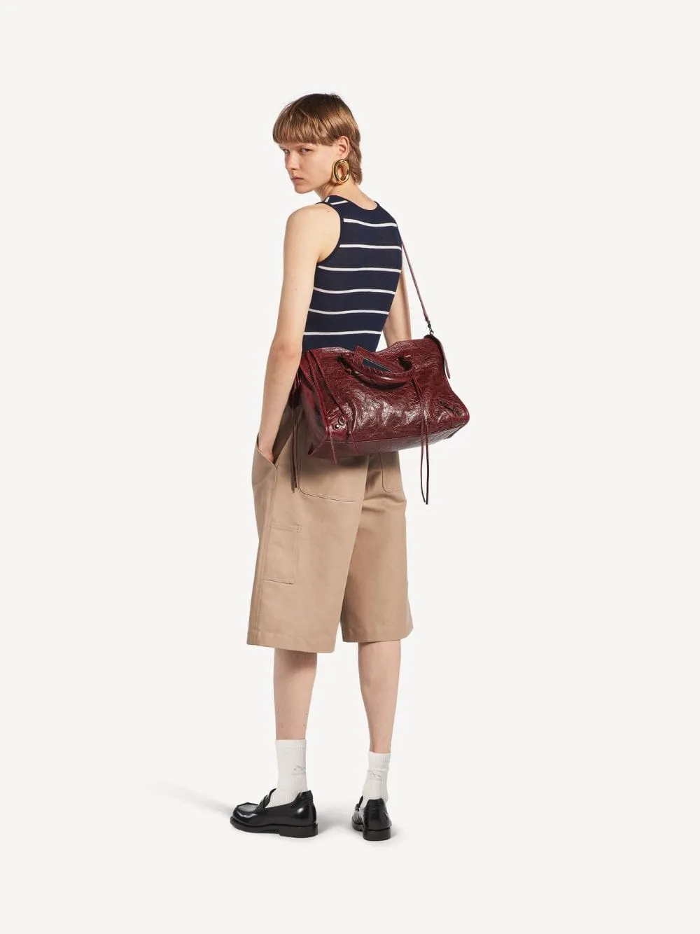 Berry Red Le City Medium Leather Handbag sold by Fashion Clinic product image thumbnail 3