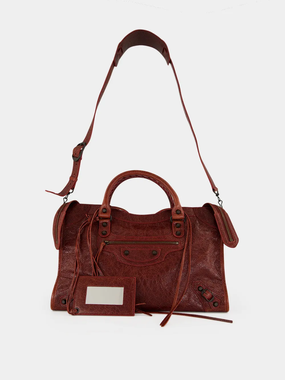 Berry Red Le City Medium Leather Handbag sold by Fashion Clinic product image thumbnail 4