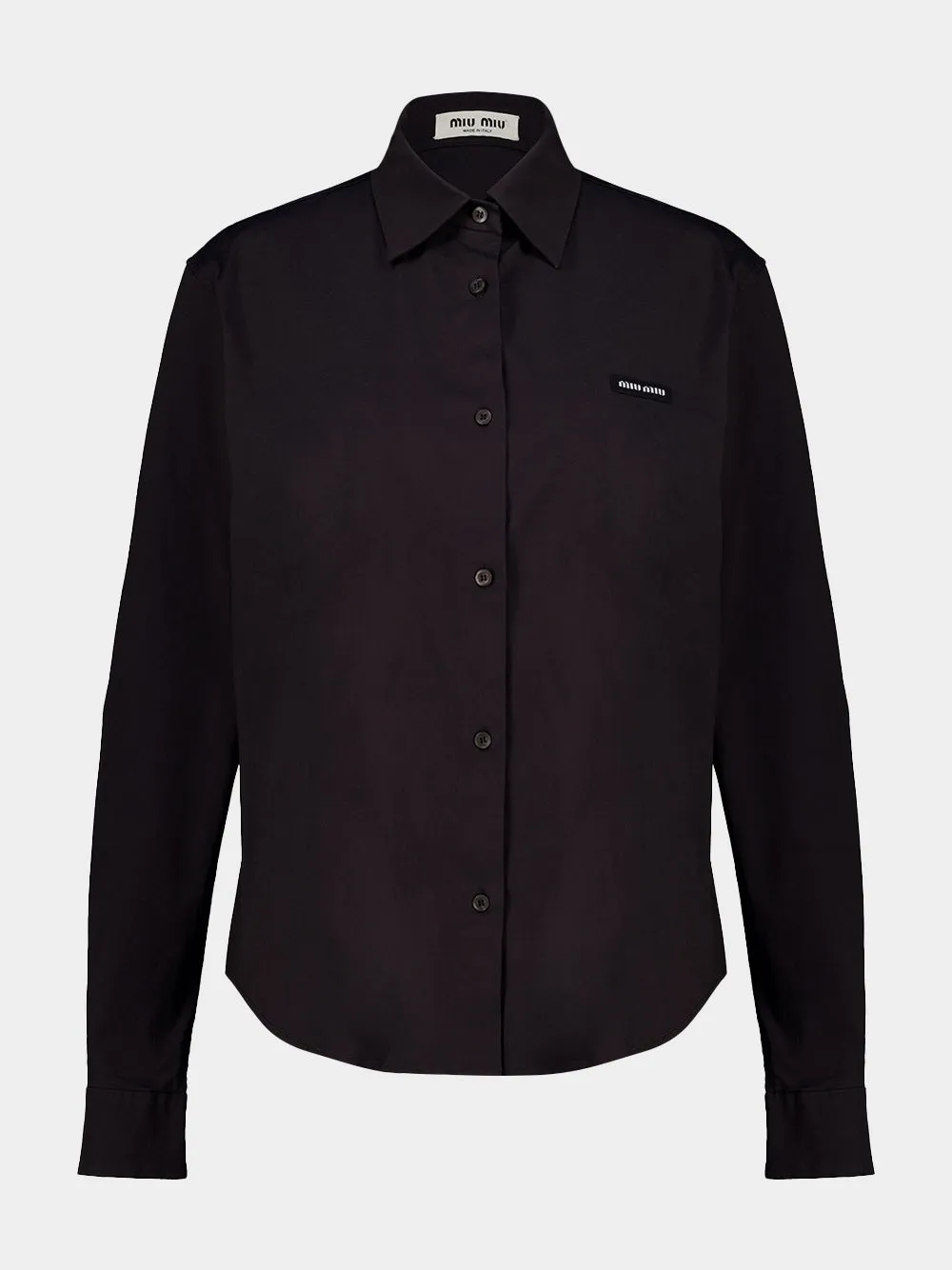 Black Stretch Poplin Shirt sold by Fashion Clinic product image thumbnail 2
