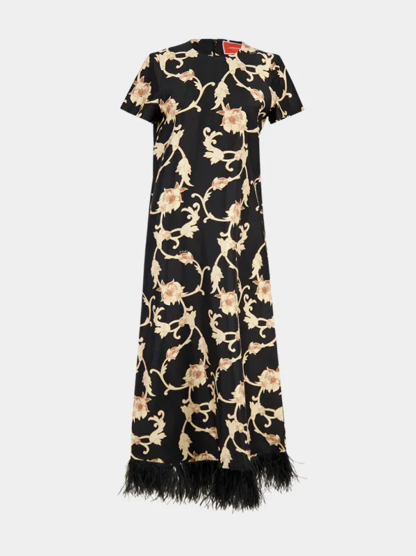 Sylph Black Buttercup Silk Maxi Dress made by LA DoubleJ