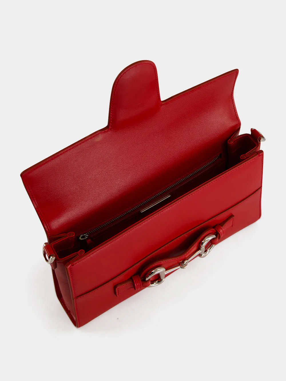 Red Horsebit Ristretto Medium Shoulder Bag sold by Fashion Clinic product image thumbnail 5