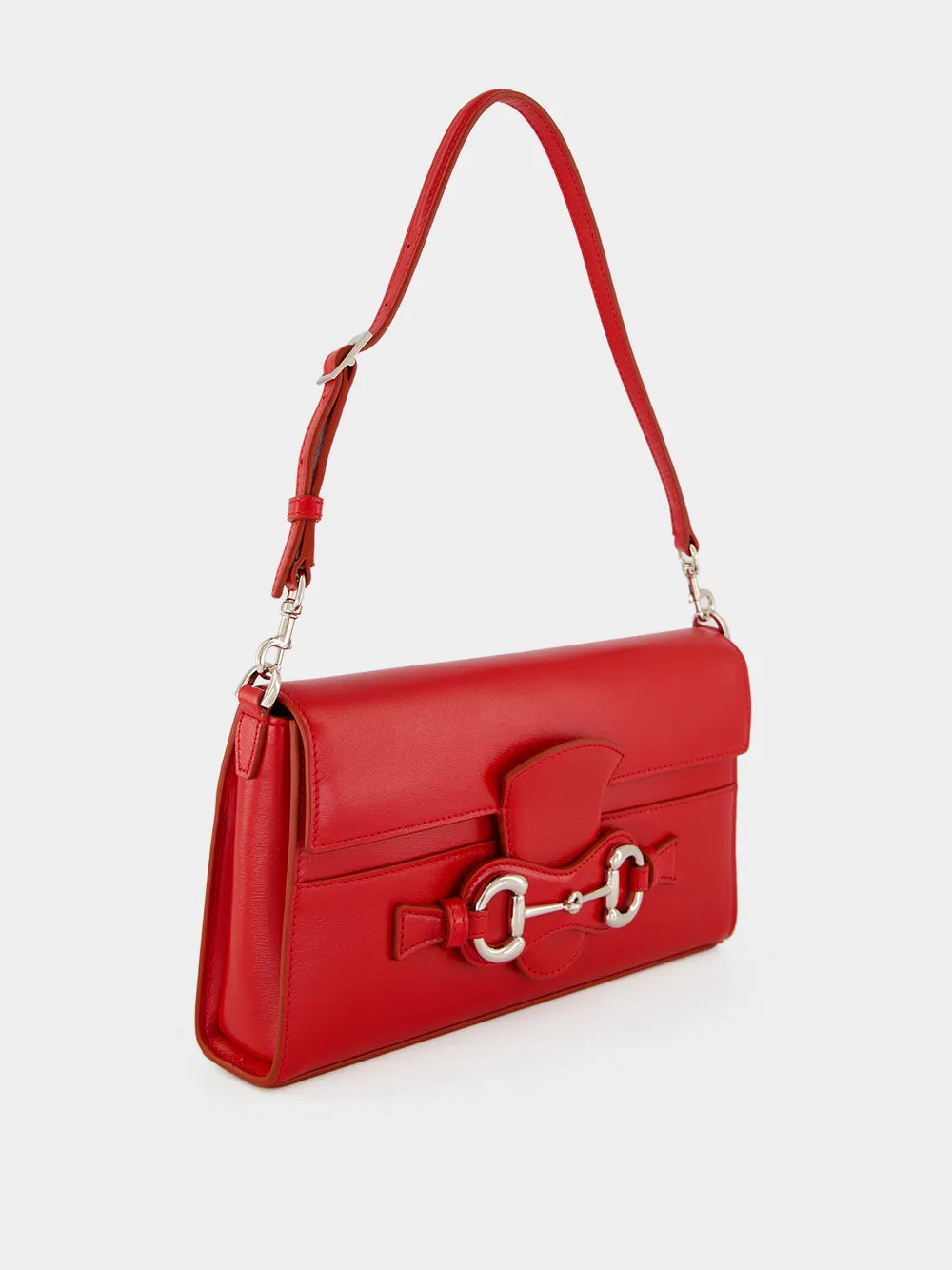Red Horsebit Ristretto Medium Shoulder Bag sold by Fashion Clinic product image thumbnail 3