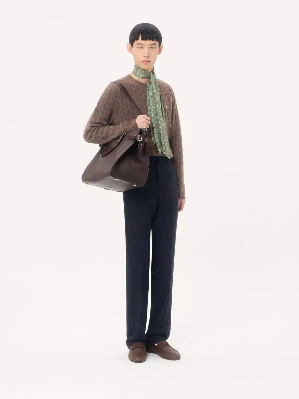 Dark Brown Antibes Grained Leather Duffle Bag sold by Fashion Clinic product image thumbnail 3
