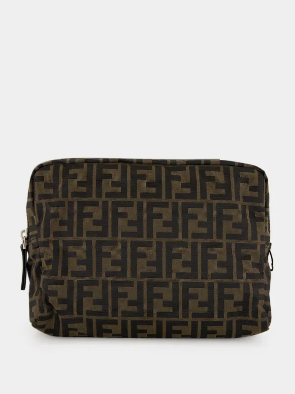 Brown FF Light Medium Toiletry Case made by Fendi