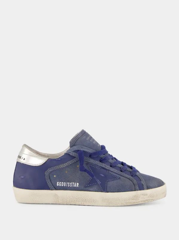 Denim Blue Super-Star Suede Sneakers made by Golden Goose