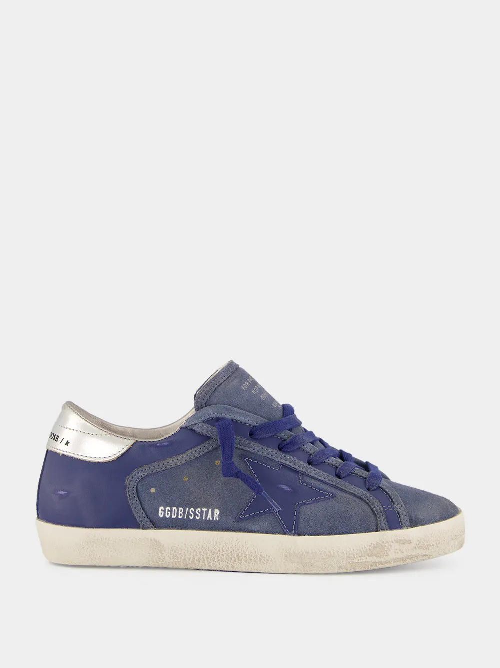 Denim Blue Super-Star Suede Sneakers sold by Fashion Clinic