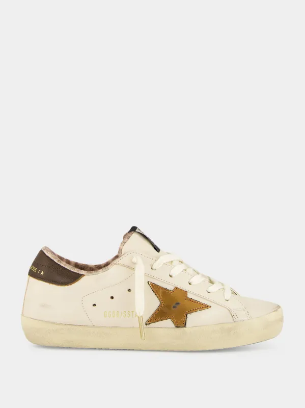 Buttercream Super-Star Leather Sneakers made by Golden Goose