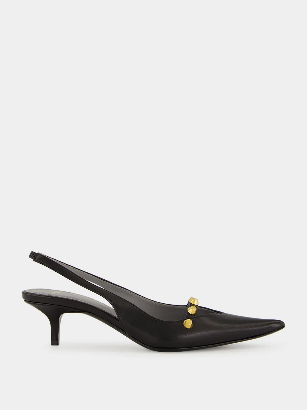 Black Midnight City Leather Slingback Pumps sold by Fashion Clinic