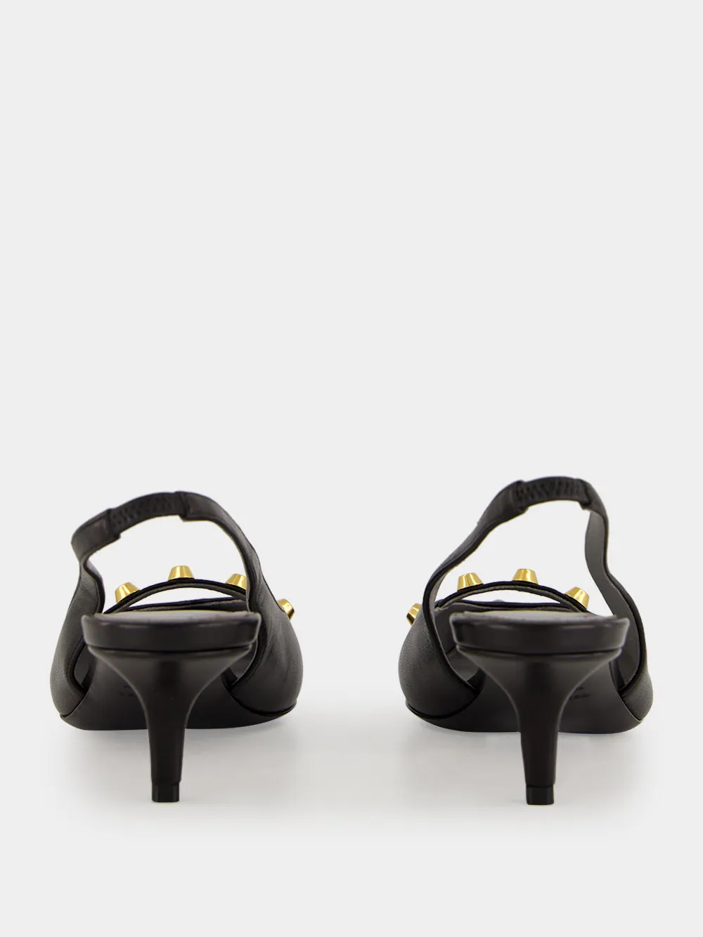 Black Midnight City Leather Slingback Pumps sold by Fashion Clinic product image thumbnail 5
