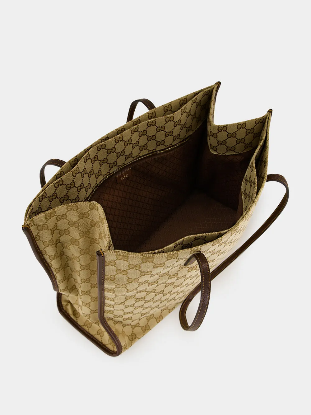 Sand and Brown GG Londra Large Tote Bag sold by Fashion Clinic product image thumbnail 5