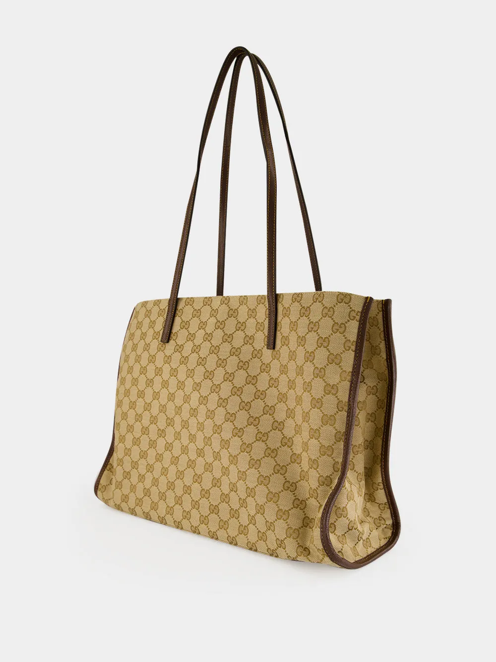 Sand and Brown GG Londra Large Tote Bag sold by Fashion Clinic product image thumbnail 4