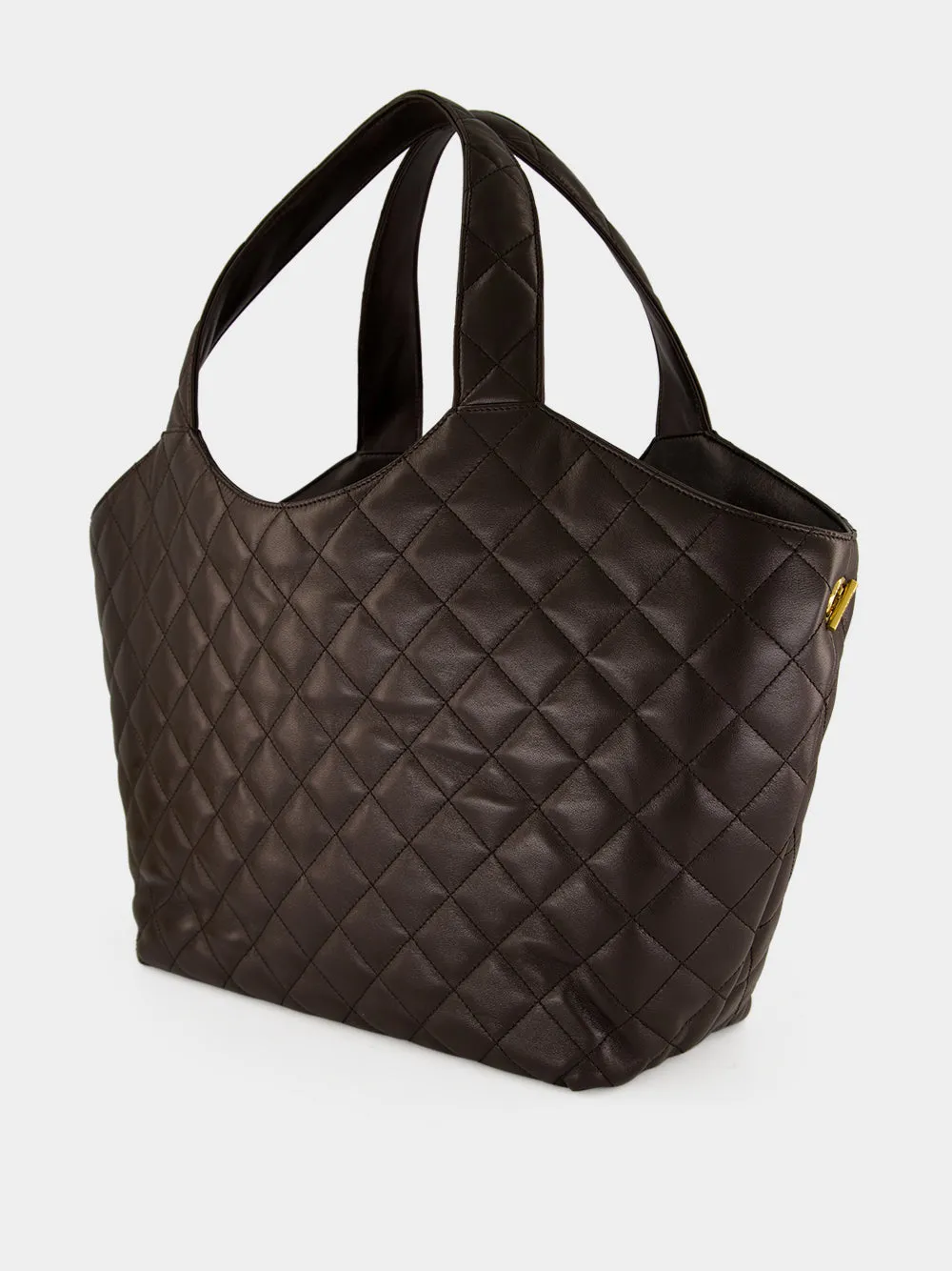 Dark Chocolate Icare Medium Quilted Bag sold by Fashion Clinic product image thumbnail 5