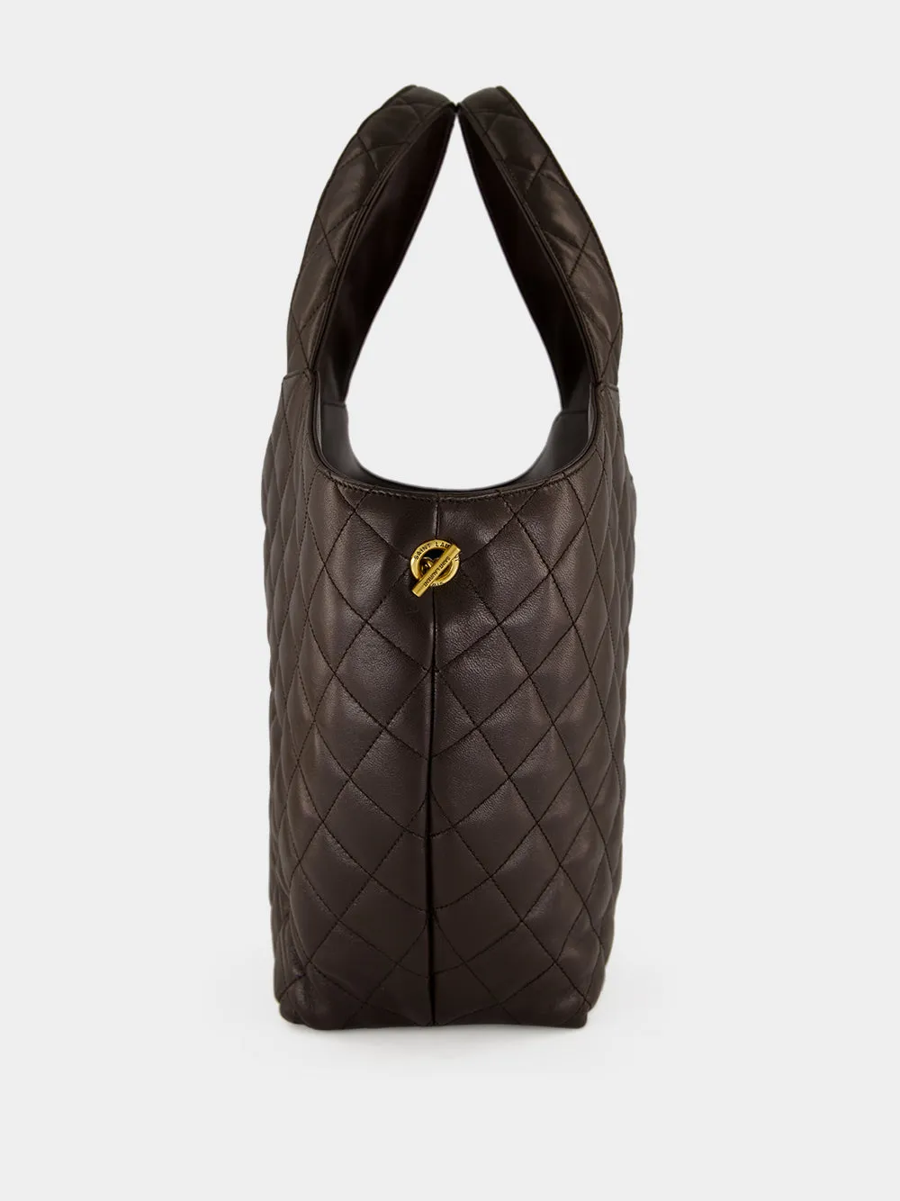 Dark Chocolate Icare Medium Quilted Bag sold by Fashion Clinic product image thumbnail 4