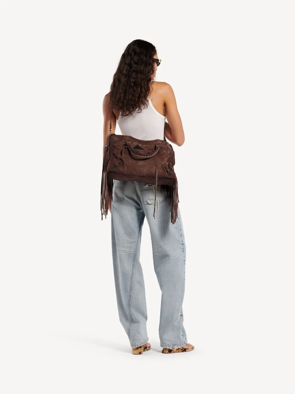 Light Espresso Le City Medium Fringe Bag sold by Fashion Clinic product image thumbnail 5