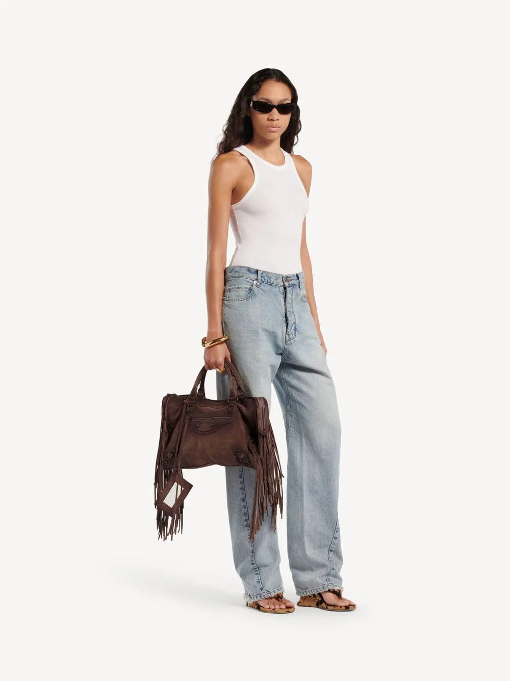 Light Espresso Le City Medium Fringe Bag sold by Fashion Clinic product image thumbnail 3
