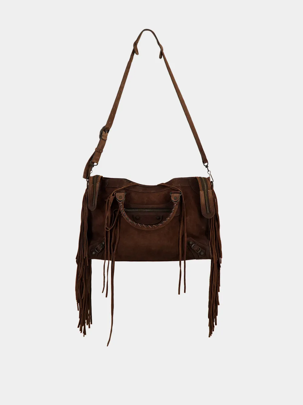 Light Espresso Le City Medium Fringe Bag sold by Fashion Clinic product image thumbnail 4