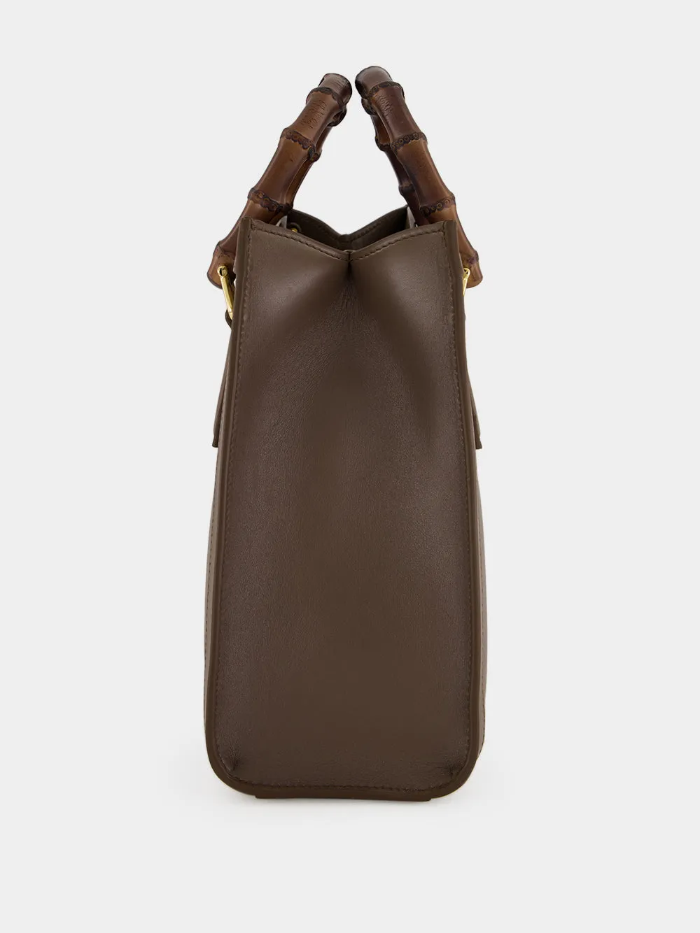 Dark Taupe Leather Diana Tote Bag sold by Fashion Clinic product image thumbnail 4