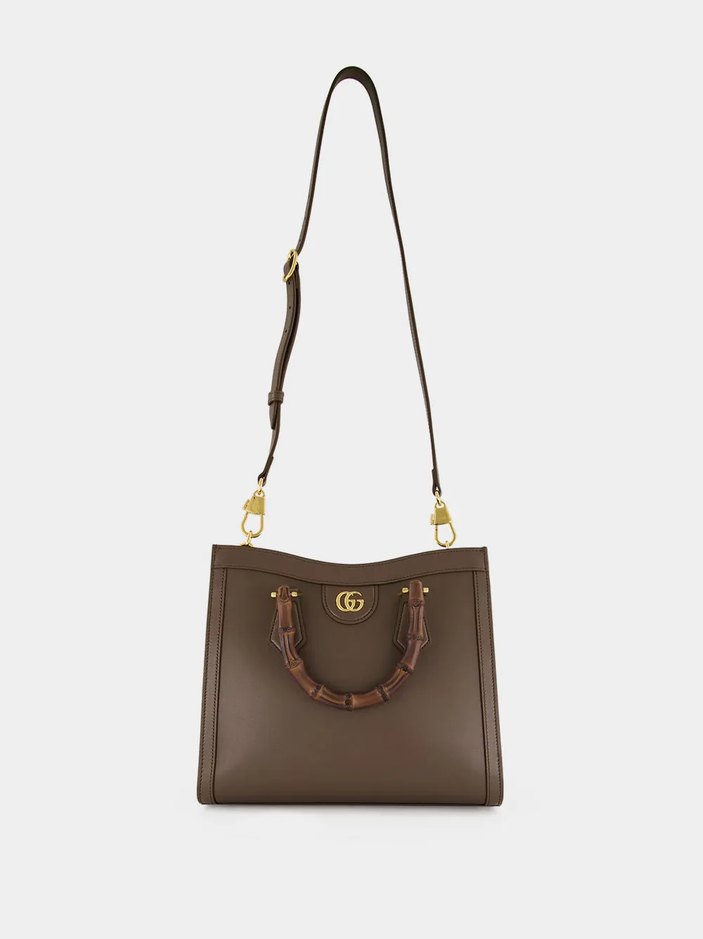 Dark Taupe Leather Diana Tote Bag sold by Fashion Clinic product image thumbnail 2