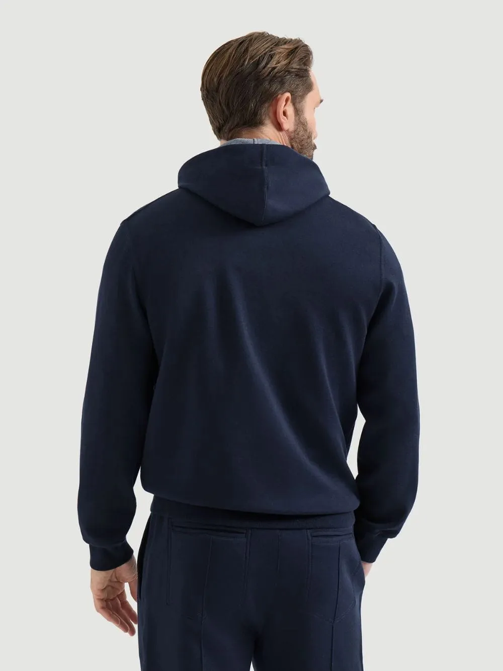 Cobalt Cashmere and Silk Blend Zip Hooded Sweatshirt sold by Fashion Clinic product image thumbnail 3
