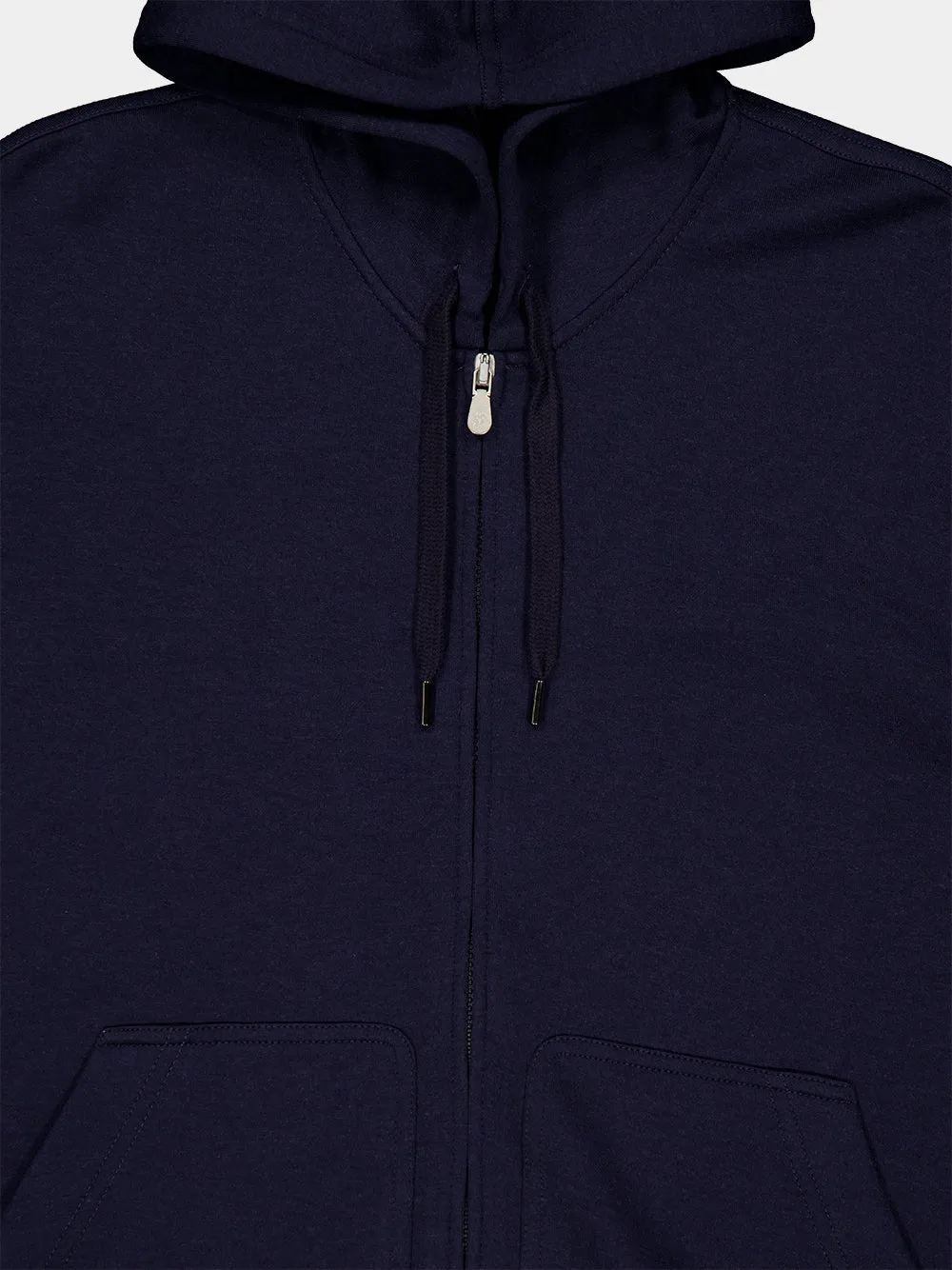 Cobalt Cashmere and Silk Blend Zip Hooded Sweatshirt sold by Fashion Clinic product image thumbnail 5