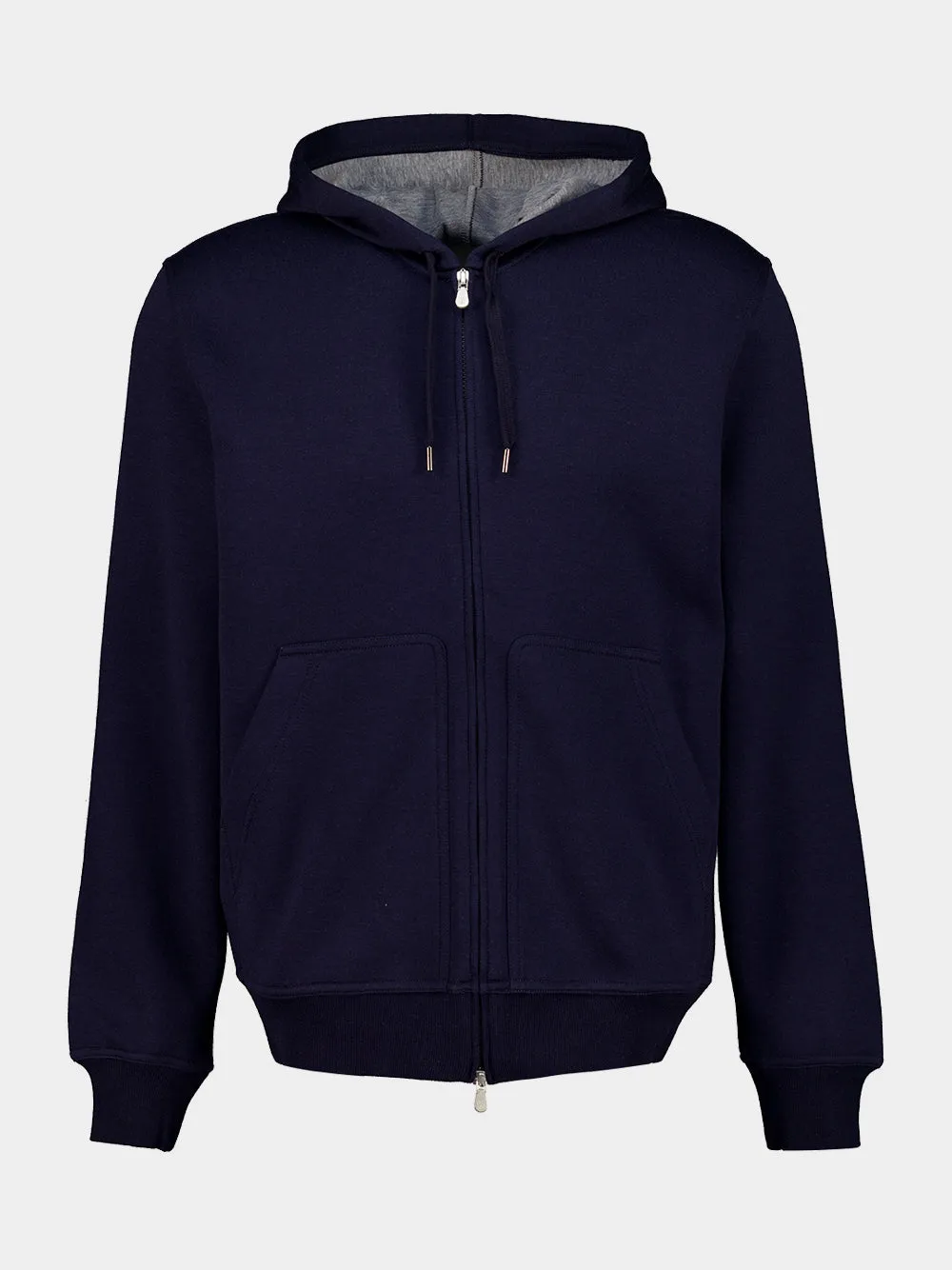 Cobalt Cashmere and Silk Blend Zip Hooded Sweatshirt sold by Fashion Clinic product image thumbnail 2