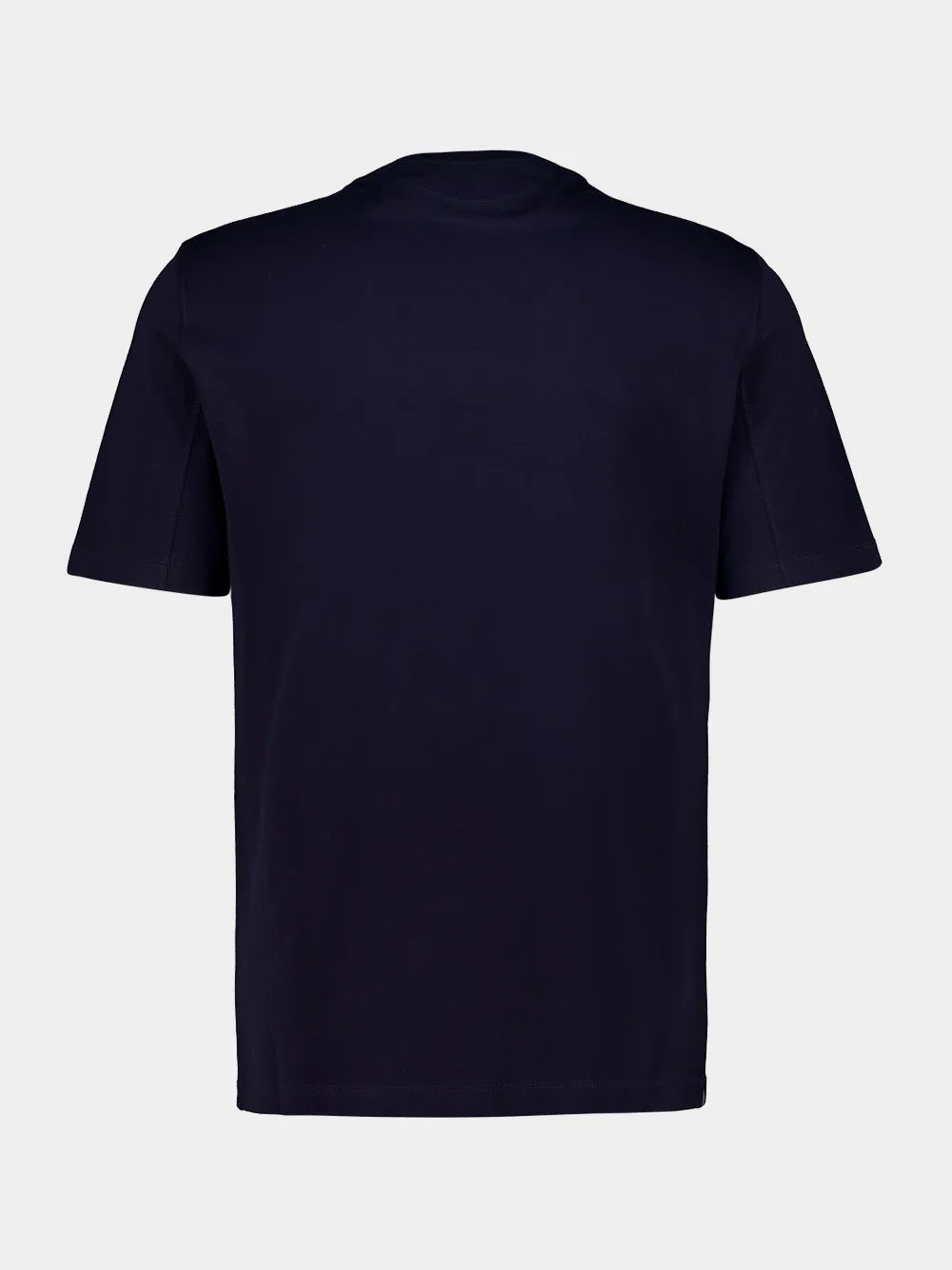 Navy Blue Cotton Jersey Logo T-Shirt sold by Fashion Clinic product image thumbnail 4