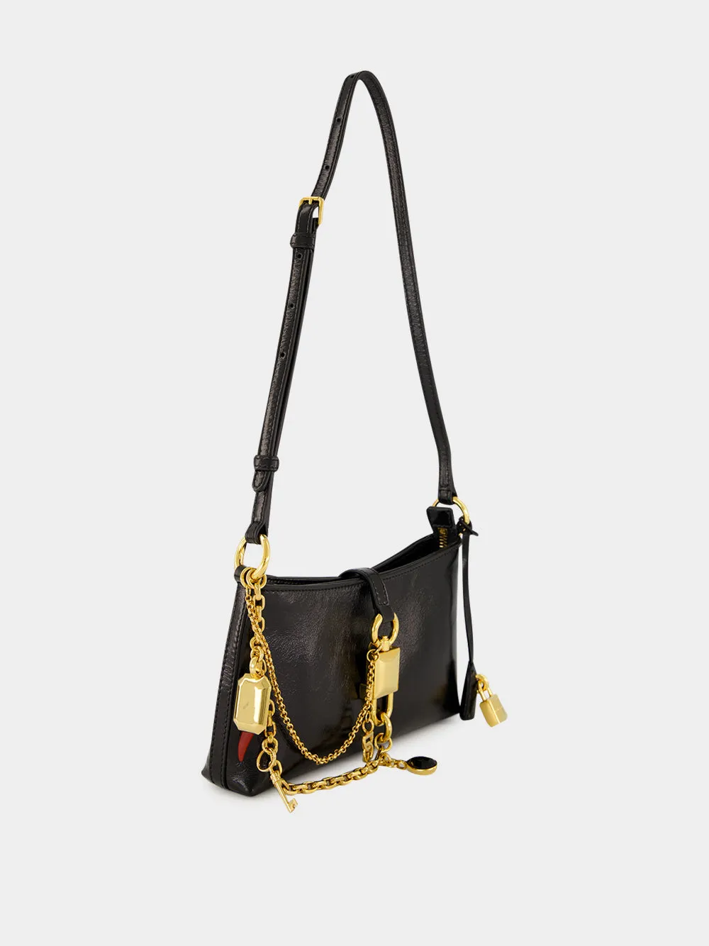 Black Lock Calfskin Shoulder Bag sold by Fashion Clinic product image thumbnail 4
