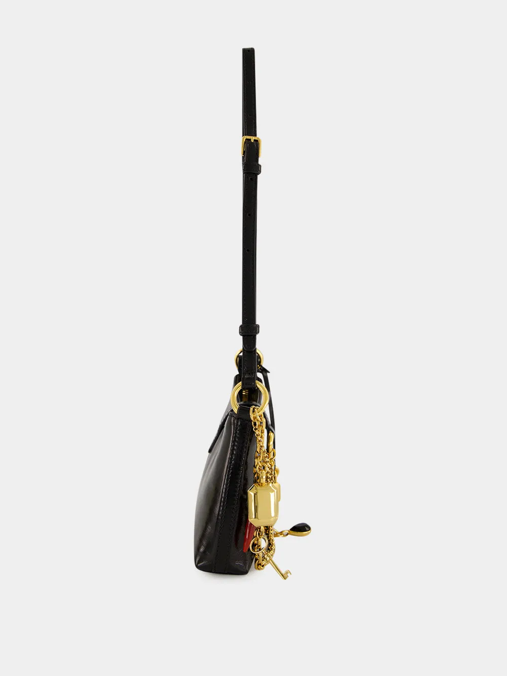 Black Lock Calfskin Shoulder Bag sold by Fashion Clinic product image thumbnail 5