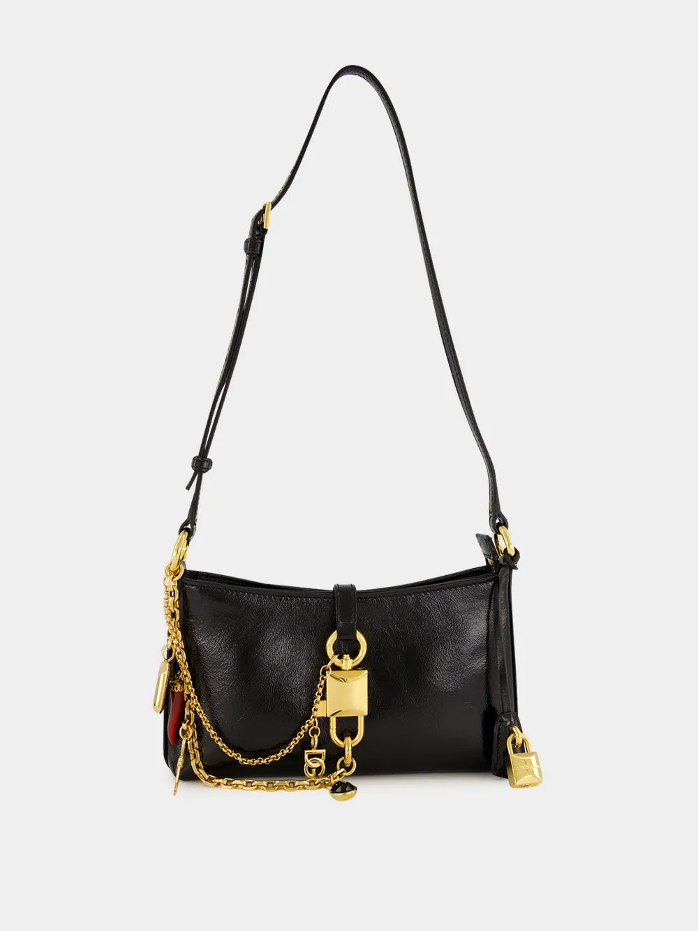 Black Lock Calfskin Shoulder Bag sold by Fashion Clinic product image thumbnail 2