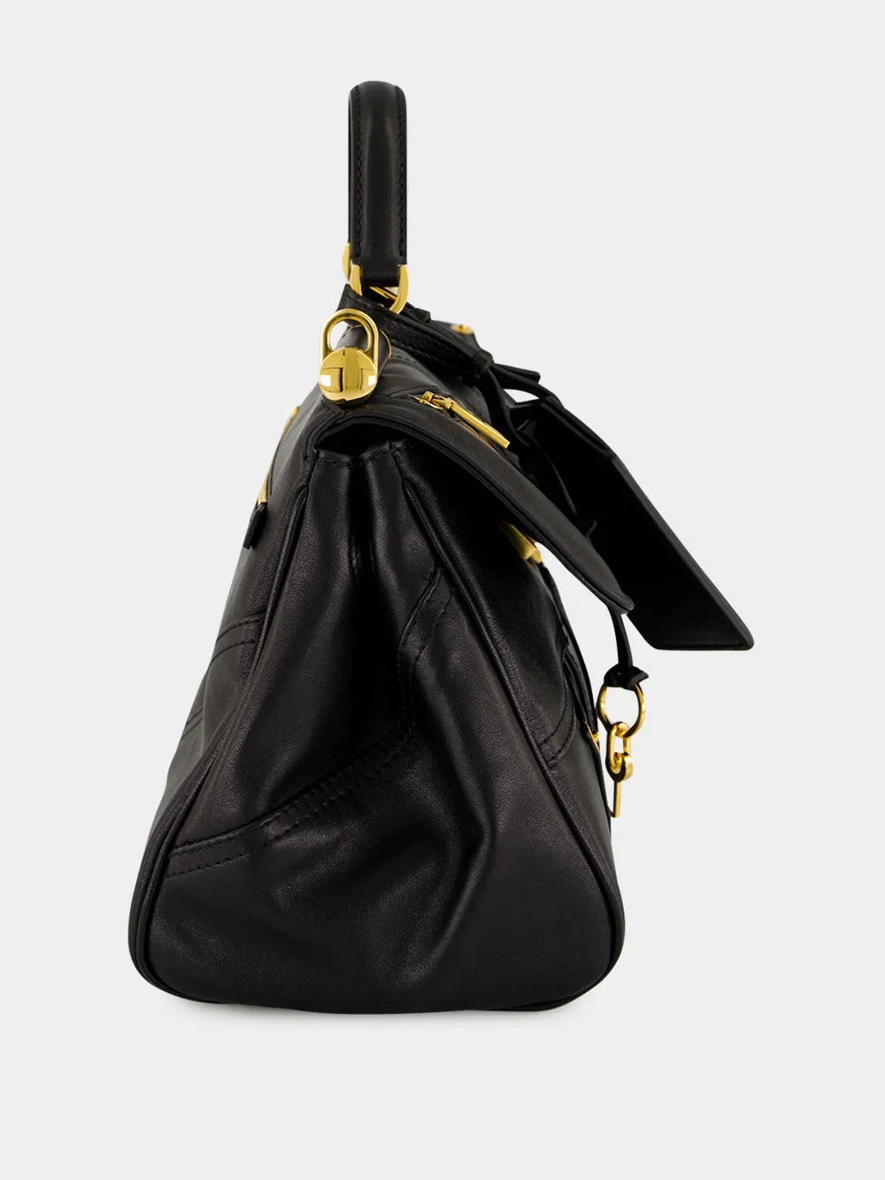 Black Medium My Sicily Biker Handbag sold by Fashion Clinic product image thumbnail 4