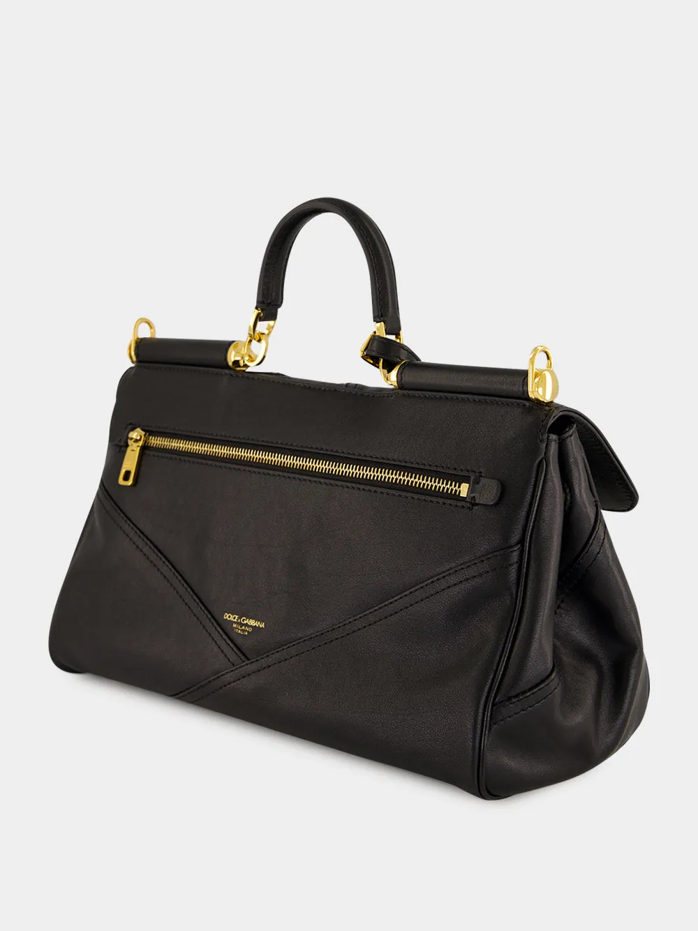 Black Medium My Sicily Biker Handbag sold by Fashion Clinic product image thumbnail 5