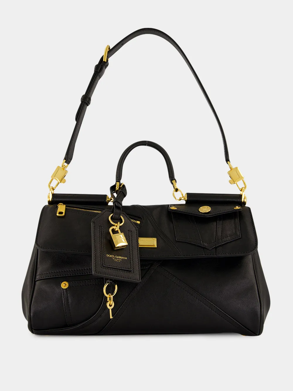 Black Medium My Sicily Biker Handbag sold by Fashion Clinic product image thumbnail 2