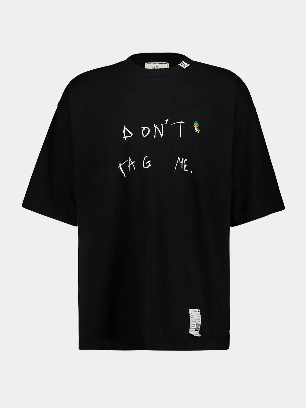 Black Don't Tag Me Printed T-Shirt sold by Fashion Clinic