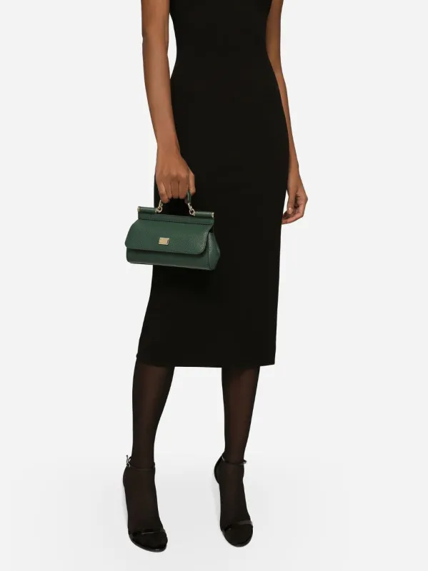 Green Mini Sicily Calfskin Handbag made by Dolce & Gabanna