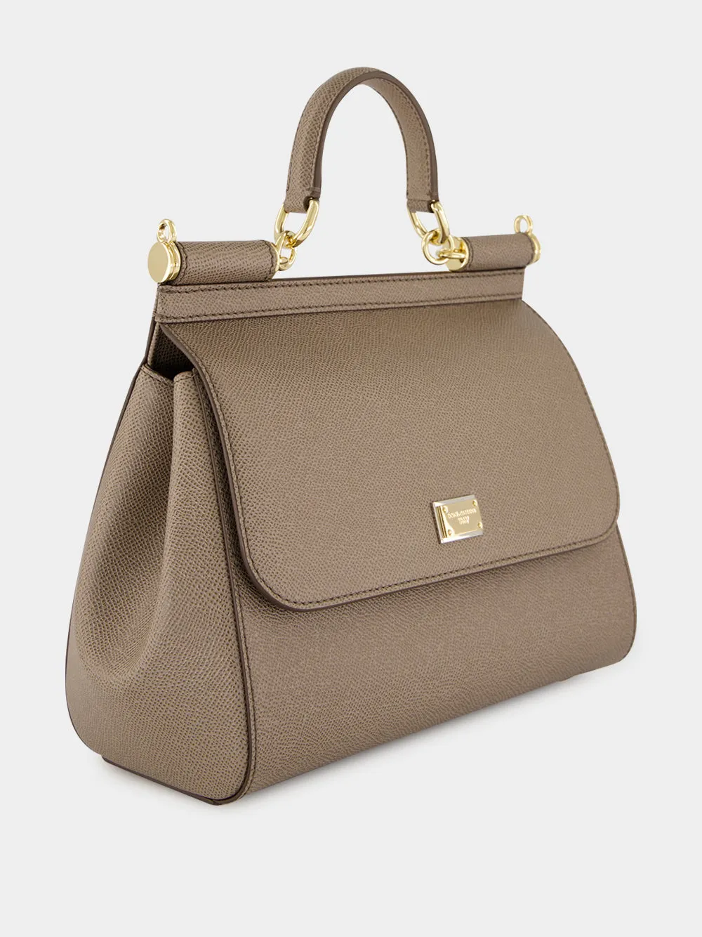 Beige Large Sicily Calfskin Handbag sold by Fashion Clinic product image thumbnail 3