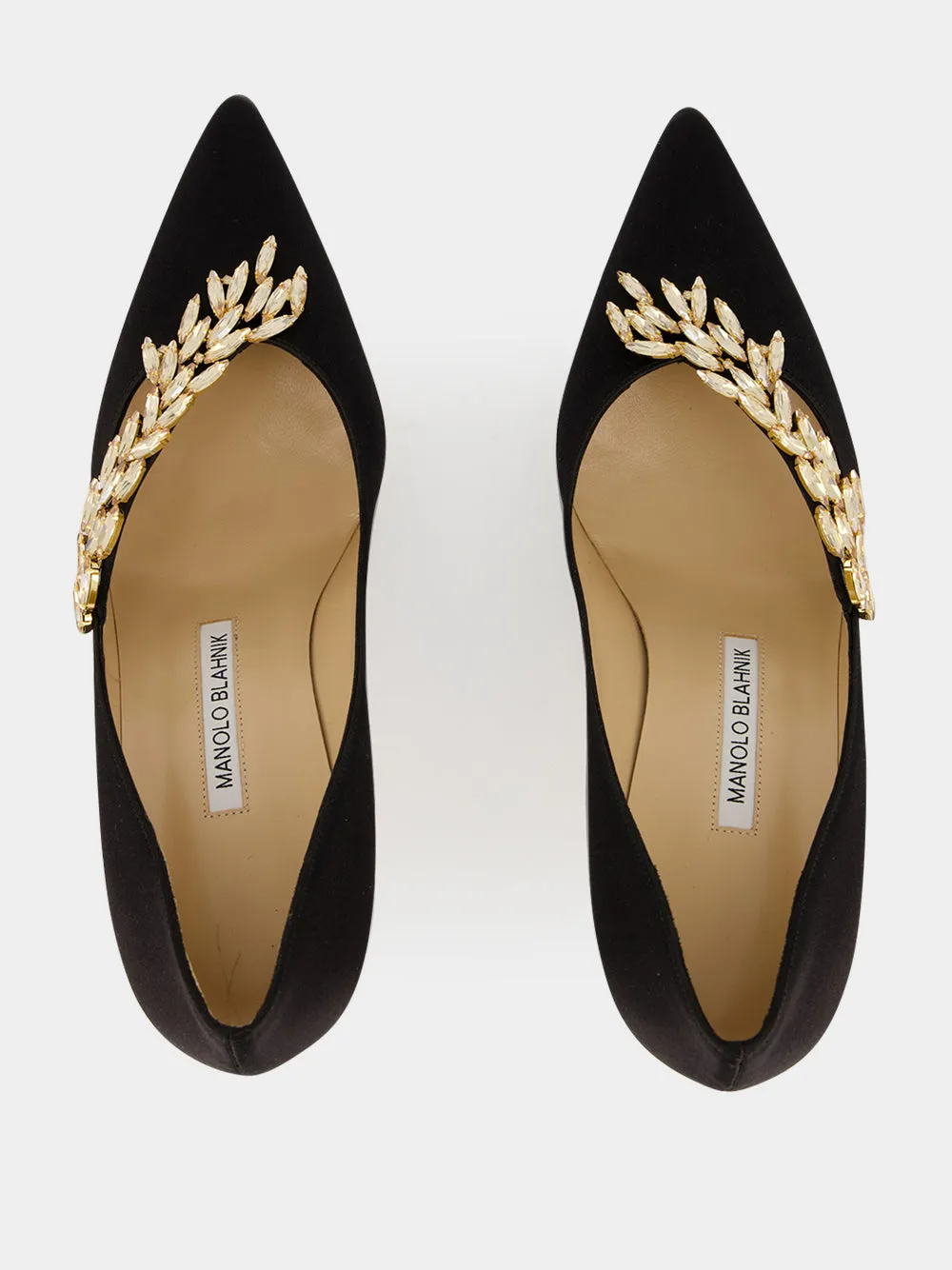 Black Nadira Leather High-Heel Pumps sold by Fashion Clinic product image thumbnail 4