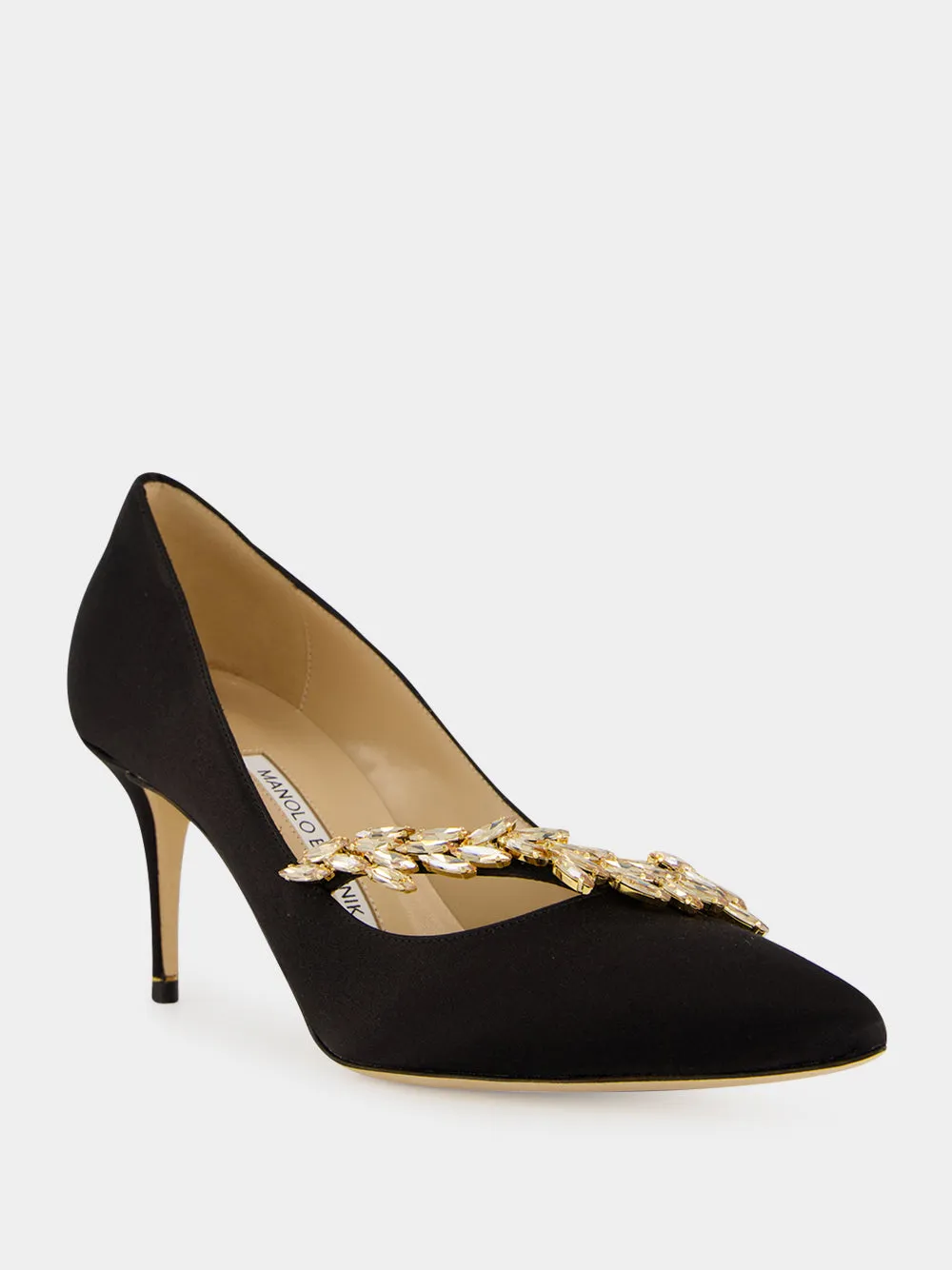 Black Nadira Leather High-Heel Pumps sold by Fashion Clinic product image thumbnail 2