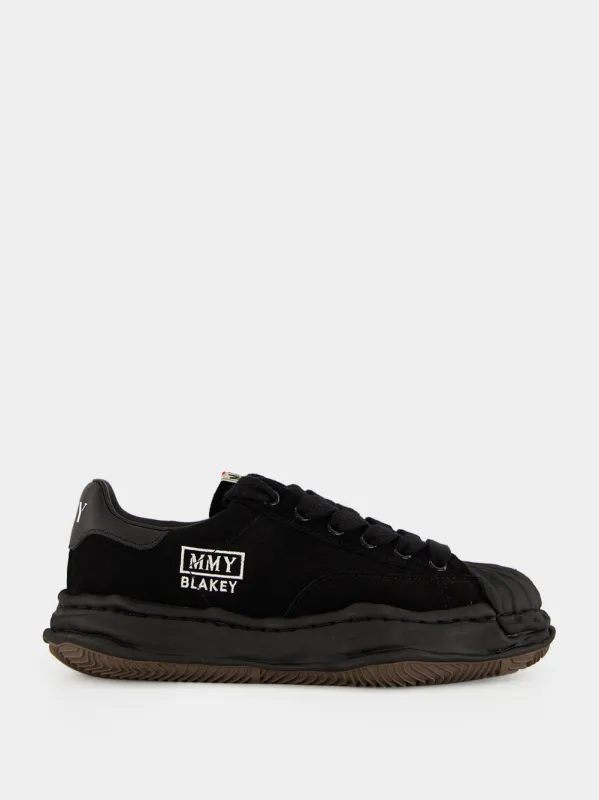 Baker OG All-Black Suede Low-Top Sneakers made by Maison MIHARA YASUHIRO
