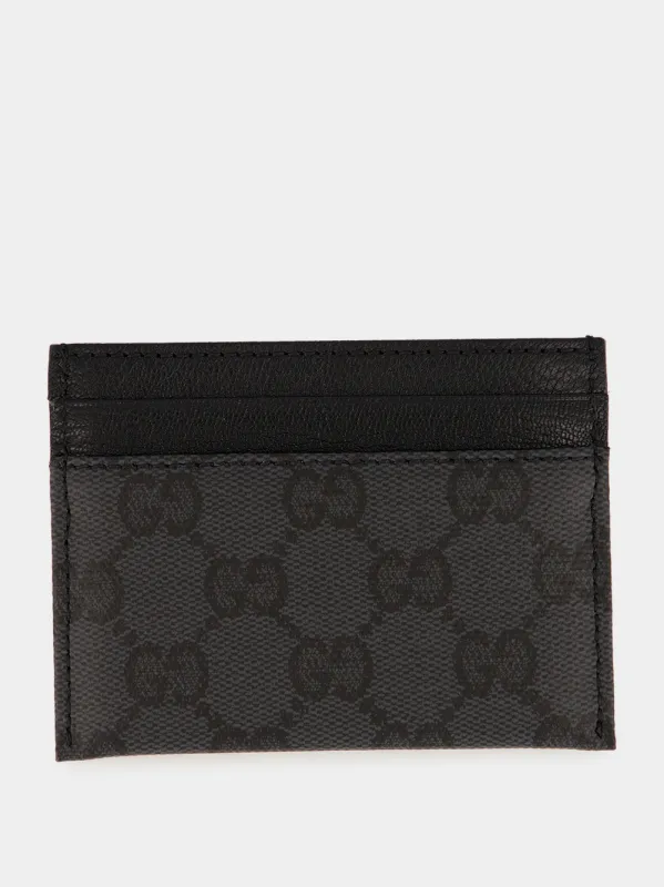 Black GG Canvas Essence Classic Card Holder made by Gucci
